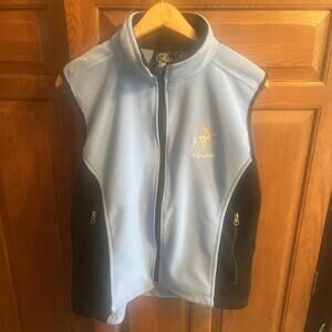 Polar‎ Premium Collection  Alaska Fleece Vest M Blue Black Full Zip Deep Pockets